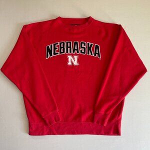 VINTAGE J America Nebraska Cornhuskers Sweatshirt | Embroidered | Mens XL